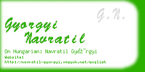 gyorgyi navratil business card